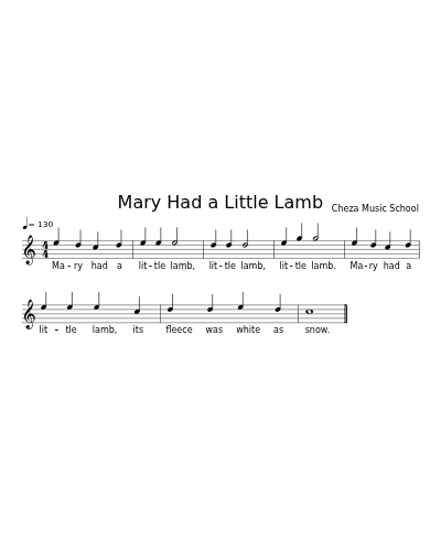 Mary Had a Little Lamb preview