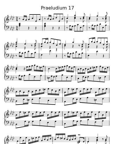 Praeludium 17 sheet music preview