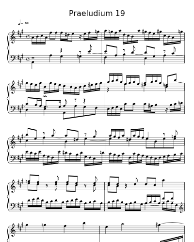 Praeludium 19 sheet music preview