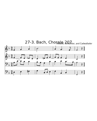 27-3. Bach, Chorale 207