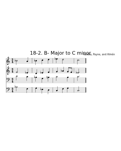 18-2. B- Major to C minor