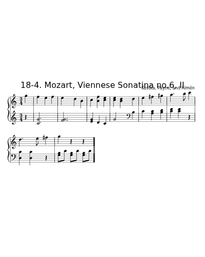 18-4. Mozart, Viennese Sonatina no.6, II