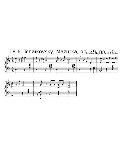 18-6. Tchaikovsky, Mazurka, op. 39, no. 10 preview