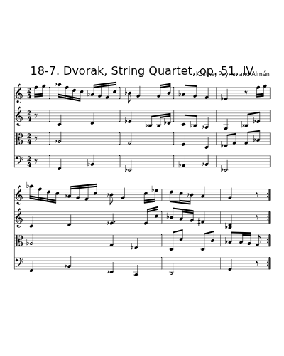 18-7. Dvorak, String Quartet, op. 51, IV