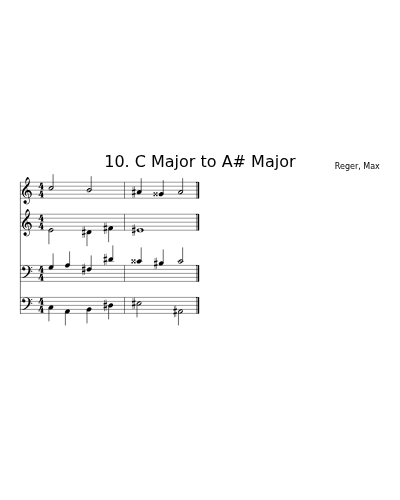 10. C Major to A# Major