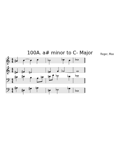 100A. a# minor to C- Major