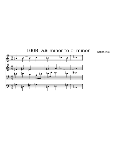 100B. a# minor to c- minor