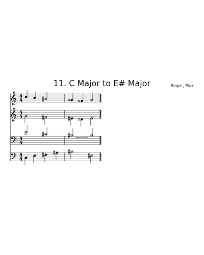 11. C Major to E# Major