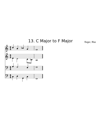 13. C Major to F Major