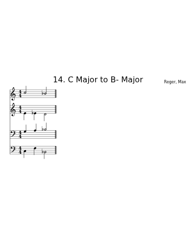 14. C Major to B- Major