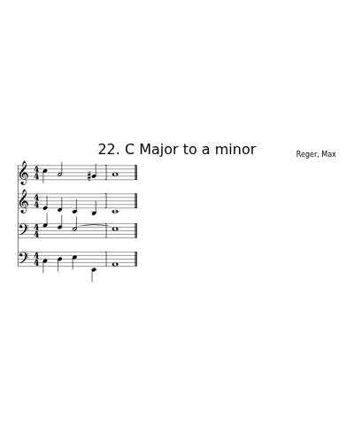 22. C Major to a minor