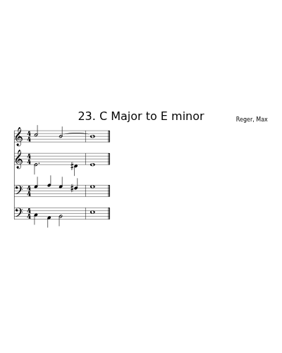 23. C Major to E minor