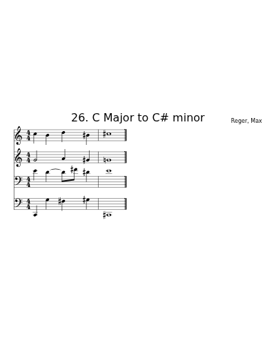 26. C Major to C# minor
