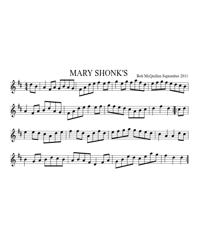 MARY SHONK'S