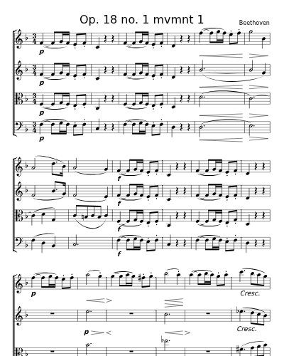 Op. 18 no. 1 mvmnt 1 preview