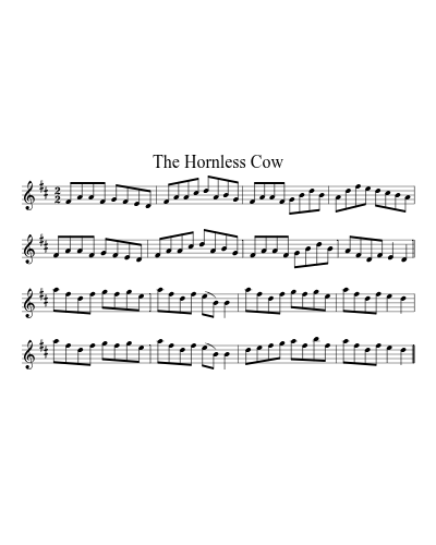 The Hornless Cow sheet music preview