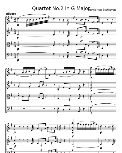 Quartet No.2 in G Major Op. 18 no. 2, 1st Movement preview