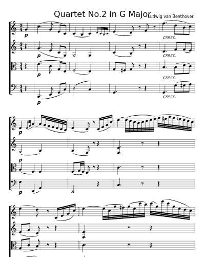 Quartet No.2 in G Major Op. 18, no.2, 2nd Movement preview