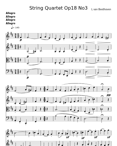 String Quartet Op18 No3 preview