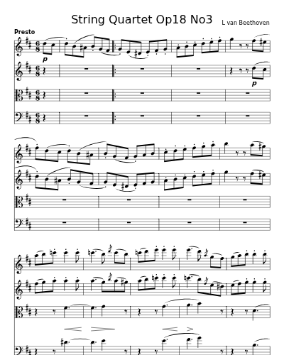 String Quartet Op18 No3 preview