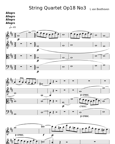 String Quartet Op18 No3 preview
