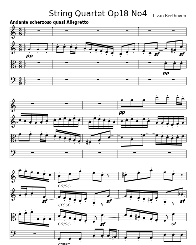 String Quartet Op18 No4 preview