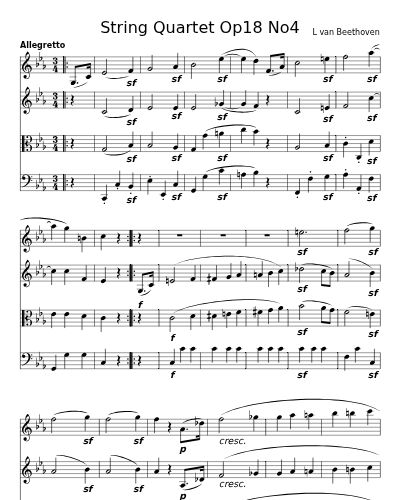 String Quartet Op18 No4 preview