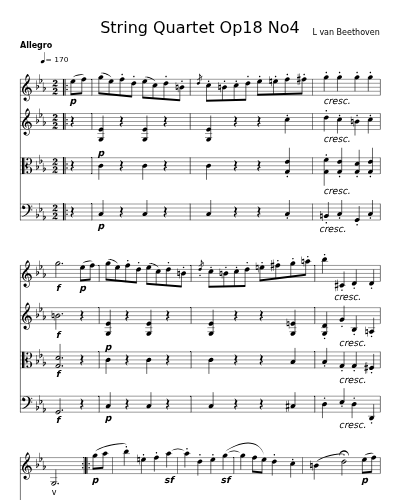 String Quartet Op18 No4 preview