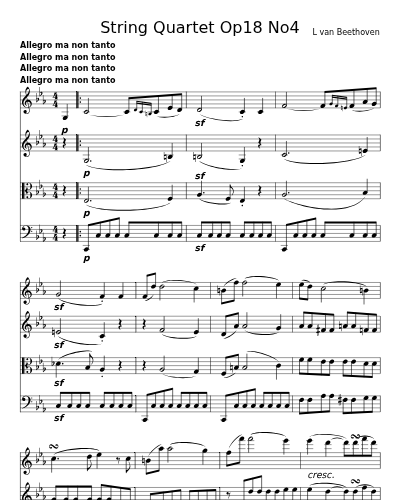 String Quartet Op18 No4