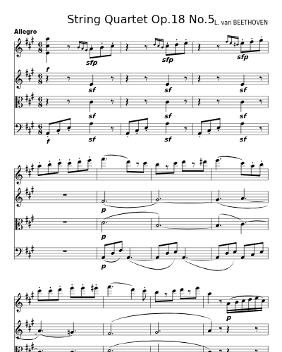 String Quartet Op.18 No.5 preview