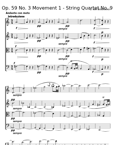 Op. 59 No. 3  Movement 1 - String Quartet No. 9