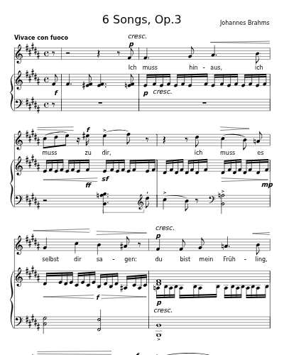 Liebe und Frühling II (6 Songs, Op.3) preview