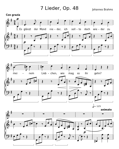 Der Gang zum Liebchen (7 Lieder, Op. 48) preview