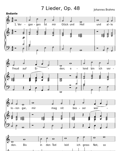 Vergangen ist mir Glück und Heil (7 Lieder, Op. 48) preview