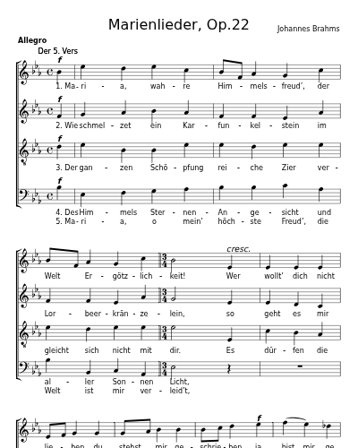 Marias Lob (Marienlieder, Op.22) preview