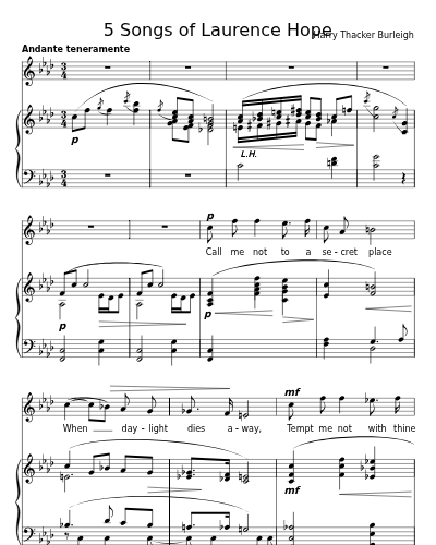 Among the Fuchsias (5 Songs of Laurence Hope) preview