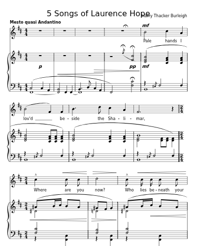 Kashmiri Song (5 Songs of Laurence Hope) preview