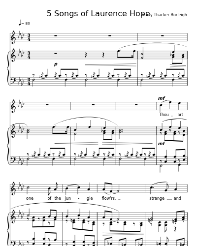 The Jungle Flower (5 Songs of Laurence Hope) preview