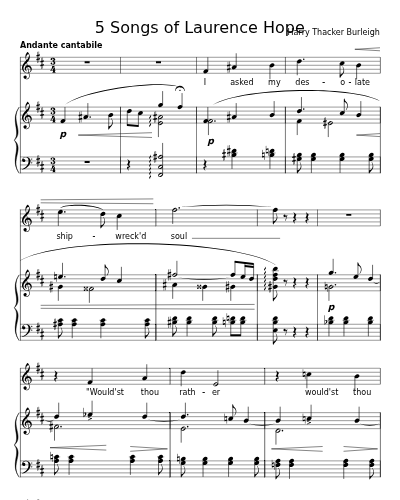 Worth While (5 Songs of Laurence Hope) preview