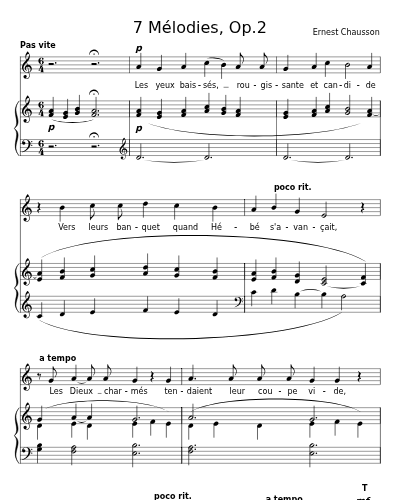 Hebe (7 Mélodies, Op.2)