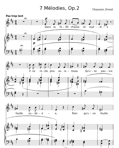 La dernière feuille (7 Mélodies, Op.2)