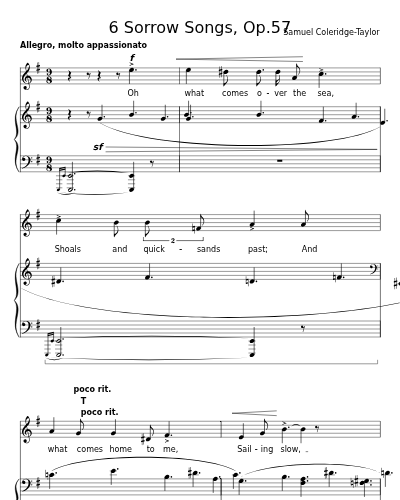 Oh what comes over the Sea (6 Sorrow Songs, Op.57) preview