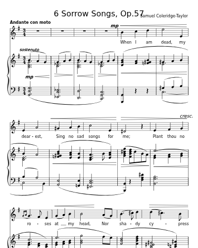 When I am dead, my dearest (6 Sorrow Songs, Op.57)