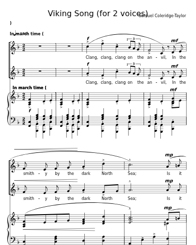 Viking Song (for 2 voices) preview