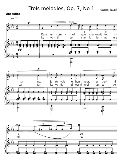 Après un rêve (Trois mélodies, Op. 7, No 1) preview