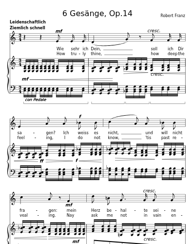 Frage nicht (6 Gesänge, Op.14) preview