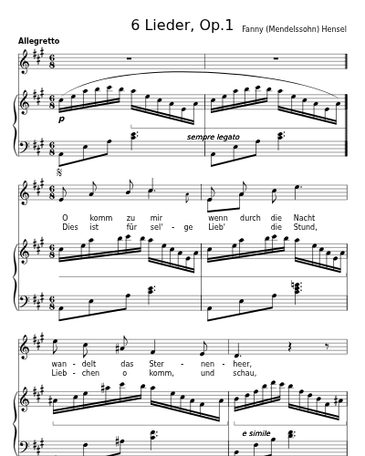 Gondellied (6 Lieder, Op.1)