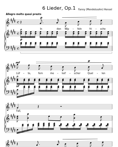 Morgenständchen (6 Lieder, Op.1)