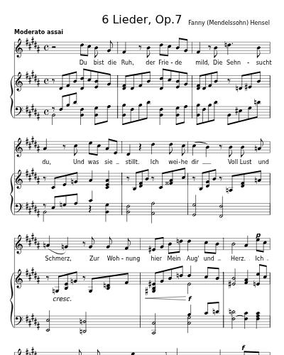 Du bist die Ruh (6 Lieder, Op.7)