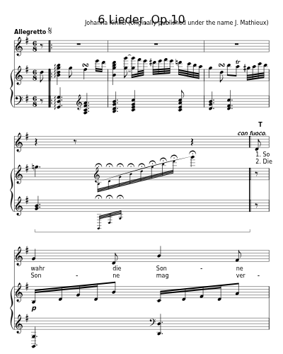 So wahr die Sonne scheinet (6 Lieder, Op.10) preview